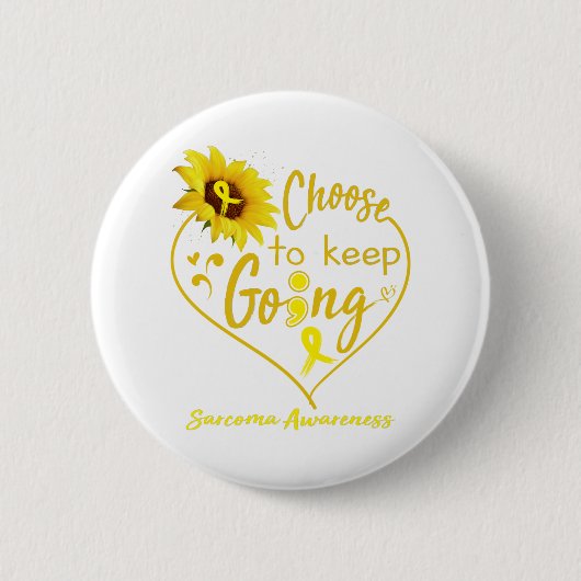 Sarcoma Awareness Month Ribbon Geschenke Button (Vorderseite)