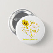 Sarcoma Awareness Month Ribbon Geschenke Button (Vorne & Hinten)