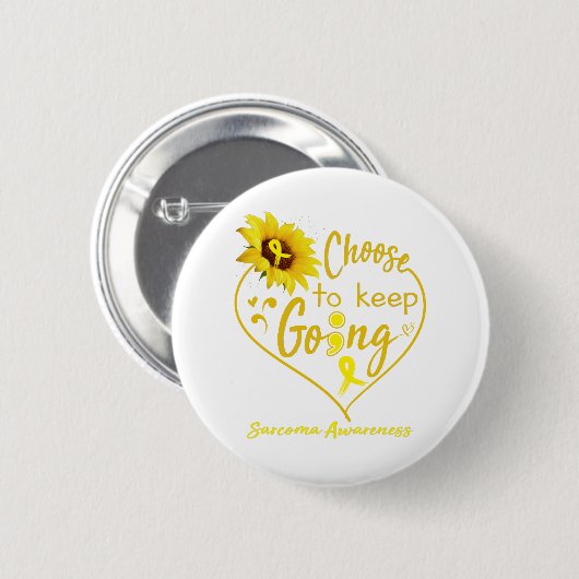 Sarcoma Awareness Month Ribbon Geschenke Button (Vorne & Hinten)