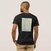 Sarcoma Awareness Ribbon Angel Custom Shirts (Schwarz voll)