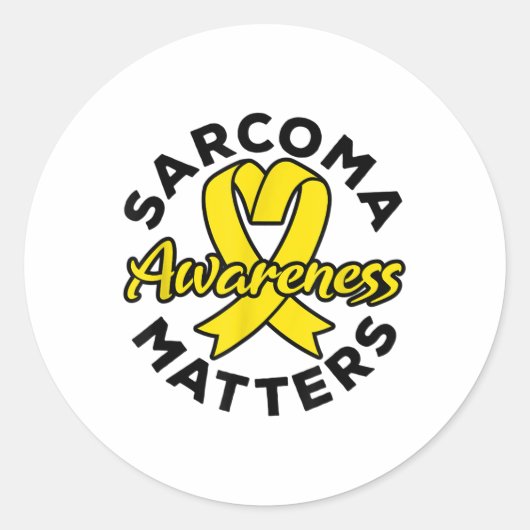 Sarcoma Awareness S - Sarcoma Cancer Runder Aufkleber (Vorderseite)