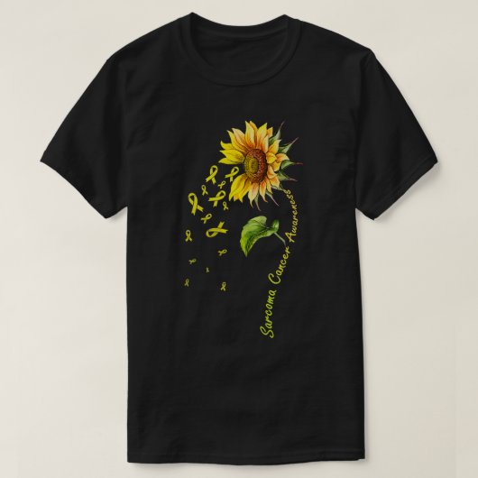 Sarcoma Awareness Sunflower T-Shirt (Design vorne)