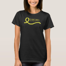 Sarcoma Awareness Yellow Beaded Ribbon