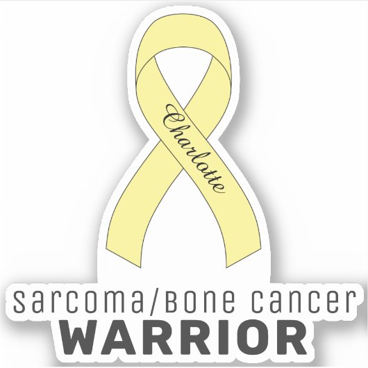 Sarcoma/Bone Cancer Vinyl Sticker (Vorderseite)