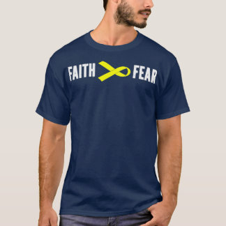 Sarcoma Cancer Awareness Faith over Fechtgift1 T-Shirt