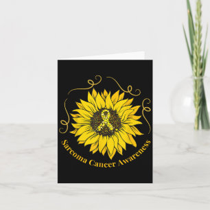 Sarcoma Cancer Awareness Sunflower Yellow Ribbon S Karte