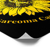Sarcoma Cancer Awareness Sunflower Yellow Ribbon S Poster (Ecke)