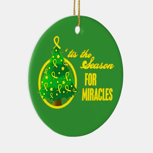Sarcoma Cancer Christmas Miracles Keramik Ornament (Rechts)