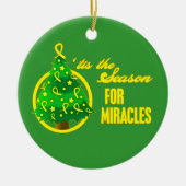 Sarcoma Cancer Christmas Miracles Keramik Ornament (Vorne)