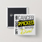 Sarcoma Cancer hat die falsche Diva gefunden Button (Vorne & Hinten)