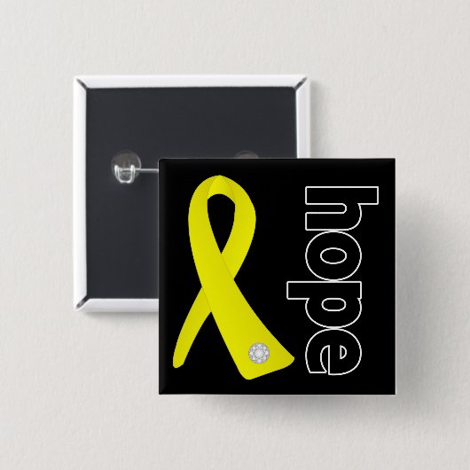 Sarcoma Cancer Hope Ribbon Button (Vorne & Hinten)