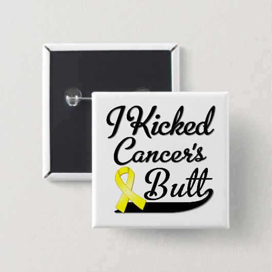 Sarcoma Cancer I Kicked Hintern Button (Vorne & Hinten)