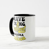 Sarcoma Cancer Shirt Brave Strong Resilient Tasse (Vorderseite Links)