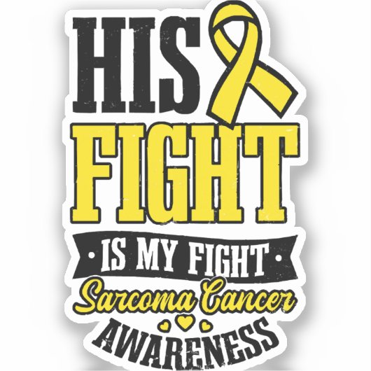 Sarcoma Cancer Shirt Sein Kampf Mein Kampf Aufkleber (Vorderseite)