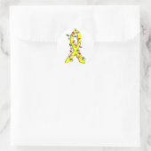 Sarcoma Christmas Lights Ribbon Runder Aufkleber (Tasche)