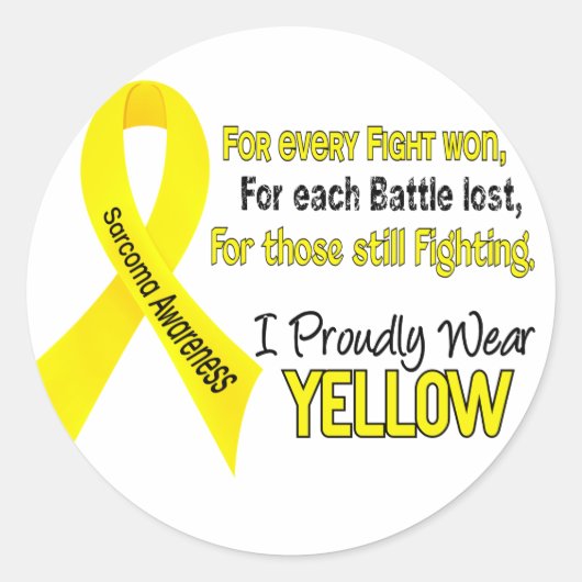 Sarcoma I Stolly Wear Yellow 1 Runder Aufkleber (Vorderseite)