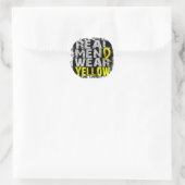 Sarcoma Real Men Wear Yellow Runder Aufkleber (Tasche)