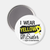 Sarcoma Ribbon für meine Schwester Magnet (Vorderseite/Rückseite)