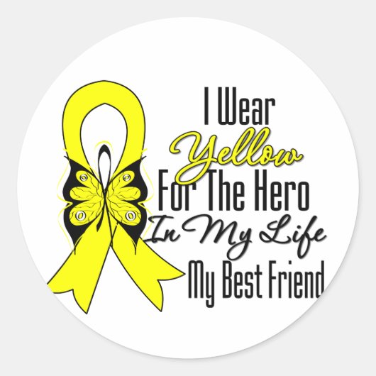 Sarcoma Ribbon My Held My Best Friend Runder Aufkleber (Vorderseite)