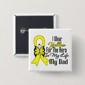 Sarcoma Ribbon My Hero Mein Vater Button (Vorne & Hinten)