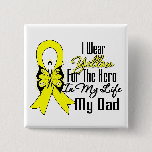 Sarcoma Ribbon My Hero Mein Vater Button (Vorderseite)