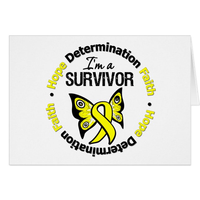 Sarcoma Survivor Hope Entschlossenheit Faith (Vorderseite (Horizontal))