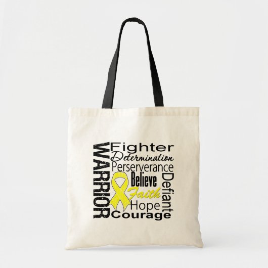 Sarcoma Warrior Collage Tragetasche (Vorne)