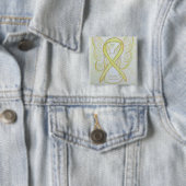 Sarcoma Yellow Awareness Ribbon Angel Button (Beispiel)