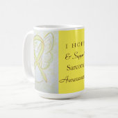 Sarcoma Yellow Awareness Ribbon Angel Custom Tasse (Vorderseite Links)