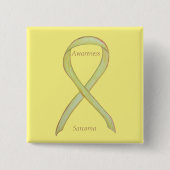 Sarcoma Yellow Awareness Ribbon Custom Button (Vorderseite)