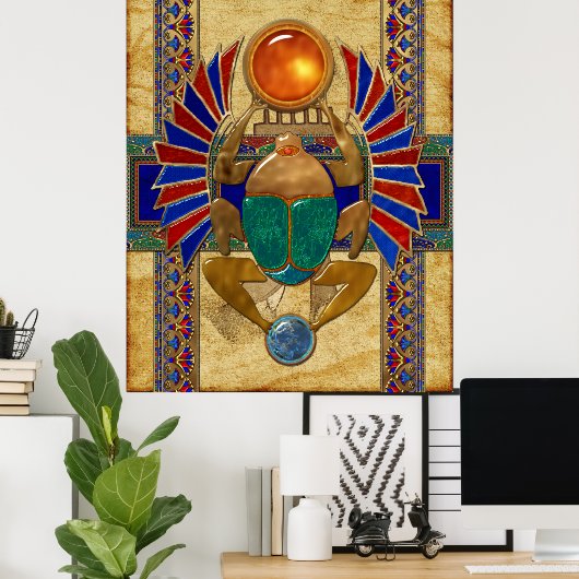 Sarcophagus 3D Ägyptisch Poster (Heimbüro)