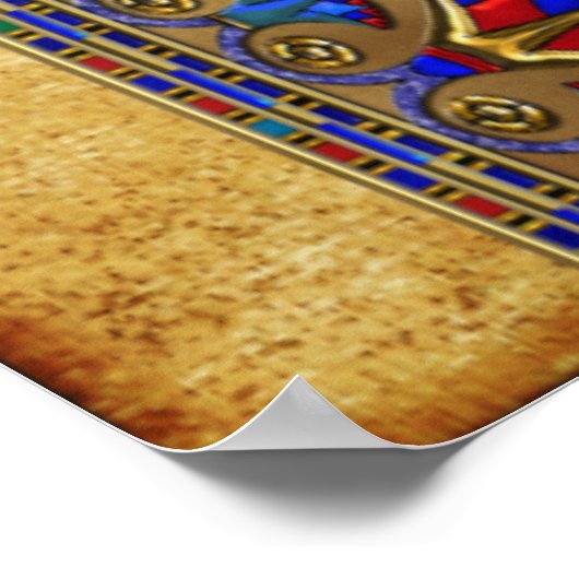 Sarcophagus 3D Ägyptisch Poster (Ecke)