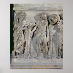 Sarcophagus der Musen, Detail Clio & Poster