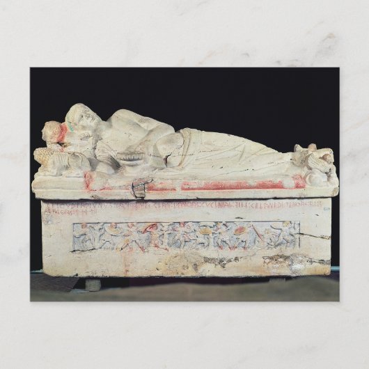Sarcophagus, etruskisch postkarte (Vorderseite)