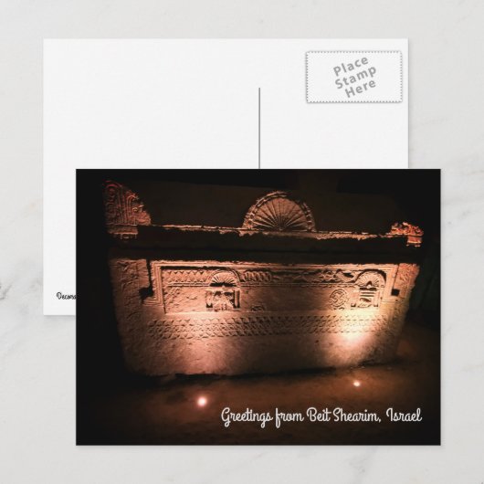 Sarcophagus, Israel Postkarte (Vorne/Hinten)