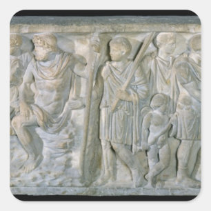 Sarcophagus Quadratischer Aufkleber