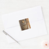 Sarcophagus und Mumifizierter Körper von Psametik  Quadratischer Aufkleber (Umschlag)