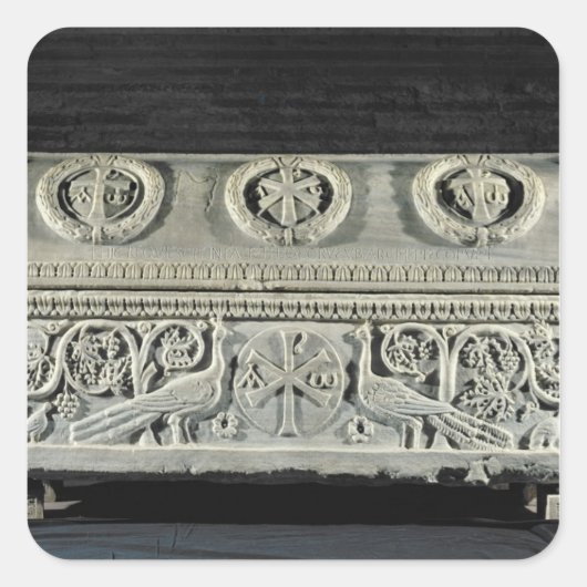 Sarcophagus von Bischof Theodore Quadratischer Aufkleber (Vorderseite)