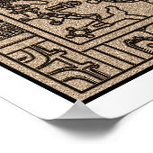 Sarcophagus von Pacal - Carving im antiken Maya Poster (Ecke)