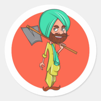 Sardar Ji Runder Aufkleber
