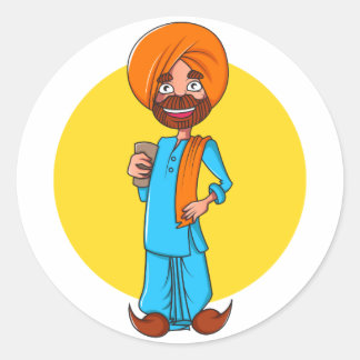 Sardar Ji Runder Aufkleber