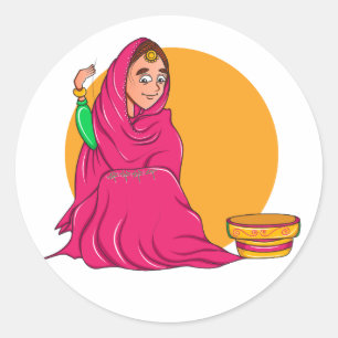 Sardarni Runder Aufkleber