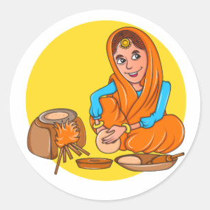 Sardarni Runder Aufkleber