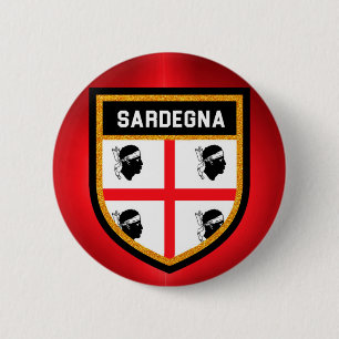Sardegna-Flagge Button