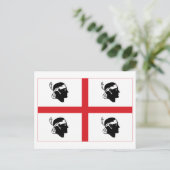 Sardegna-Flagge Postkarte (Stehend Vorderseite)