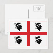 Sardegna-Flagge Postkarte (Vorne/Hinten)