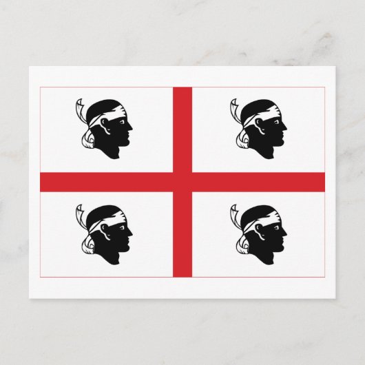 Sardegna-Flagge Postkarte (Vorderseite)