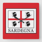 Sardegna Quadratische Wanduhr (Vorderseite)