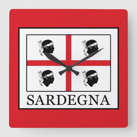 Sardegna Quadratische Wanduhr (Vorderseite)