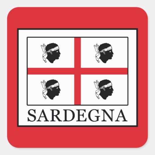 Sardegna Quadratischer Aufkleber (Vorderseite)
